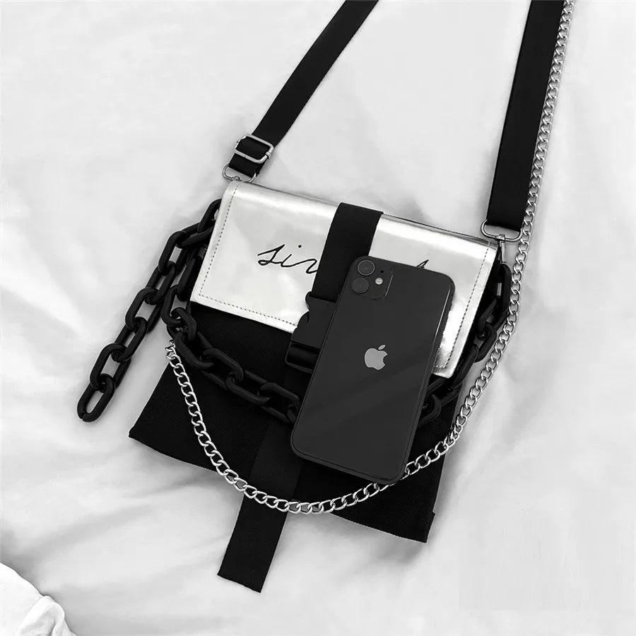 Acrylic Chain Crossbody Bag Street Shoulder Handbag