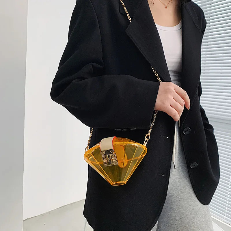 Acrylic Diamond Women's Clutch Bag Chain Shoulder Evening Bag