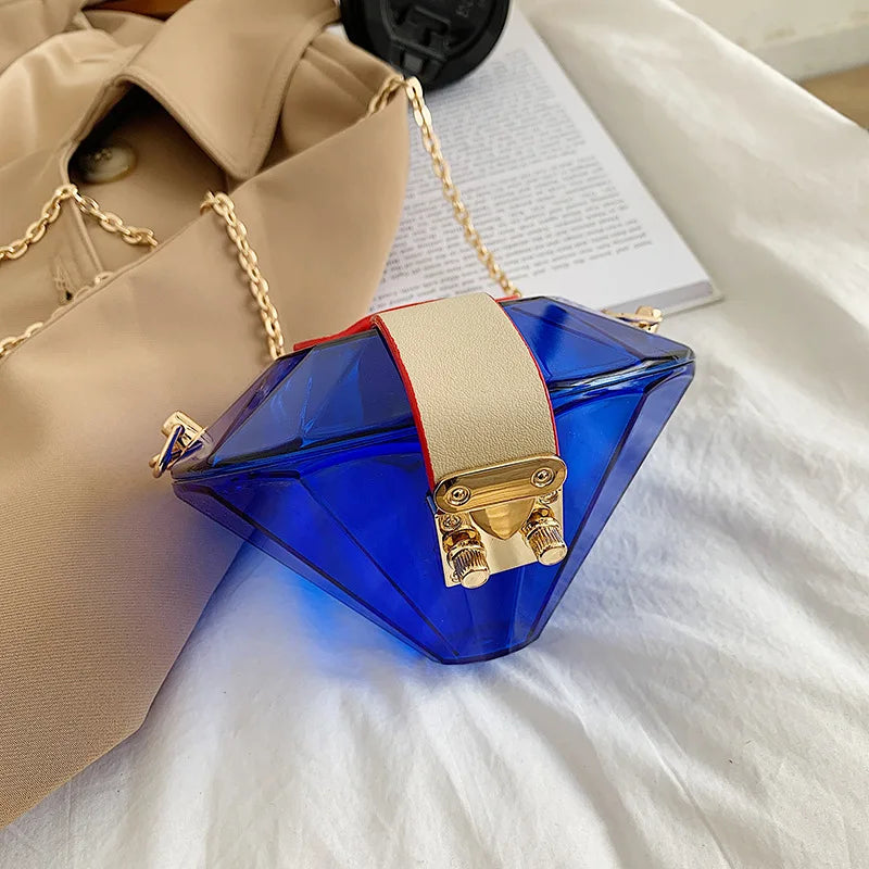 Acrylic Diamond Women's Clutch Bag Chain Shoulder Evening Bag
