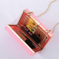 Pink Acrylic Handbag Clutch for Women