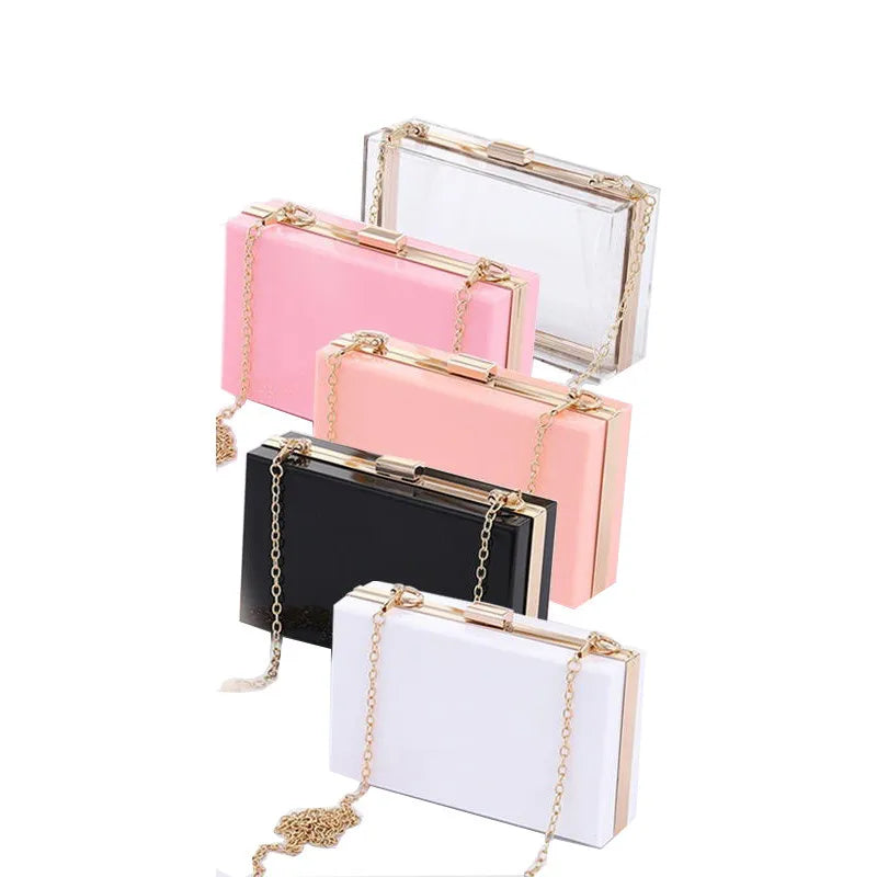 Pink Acrylic Handbag Clutch for Women