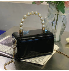 Acrylic Hard Box Chain Crossbody Bag Evening Shoulder Bag Purses