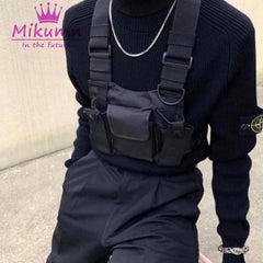 Adjustable Vest Hip Hop Streetwear Unisex Pockets Waist Pack