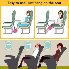 Adjustable Flight Car Travel Foot Pad Airplane Foot Rest Hammock