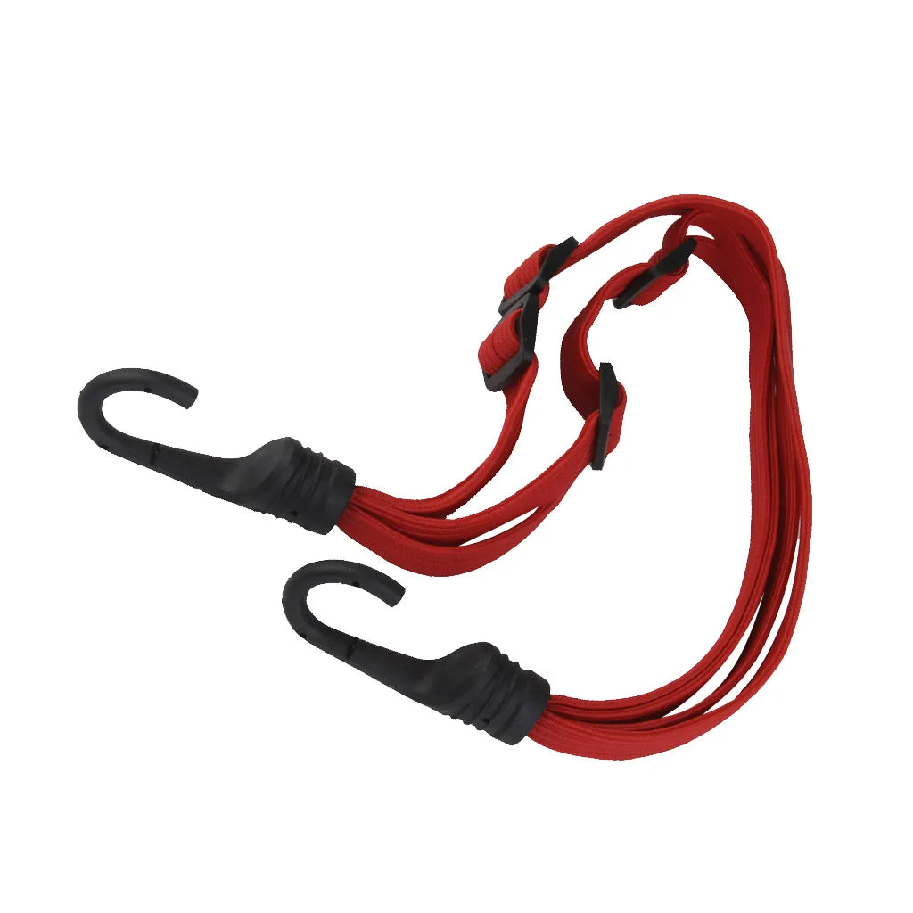 Adjustable Helmet Luggage Elastic Rope Strap - Red