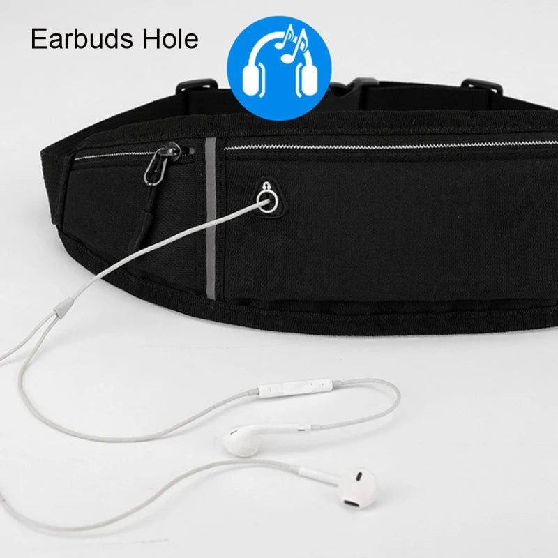 Adjustable Running Pouch Runners Belt Elastic Slim Phone Holder Fanny Pack