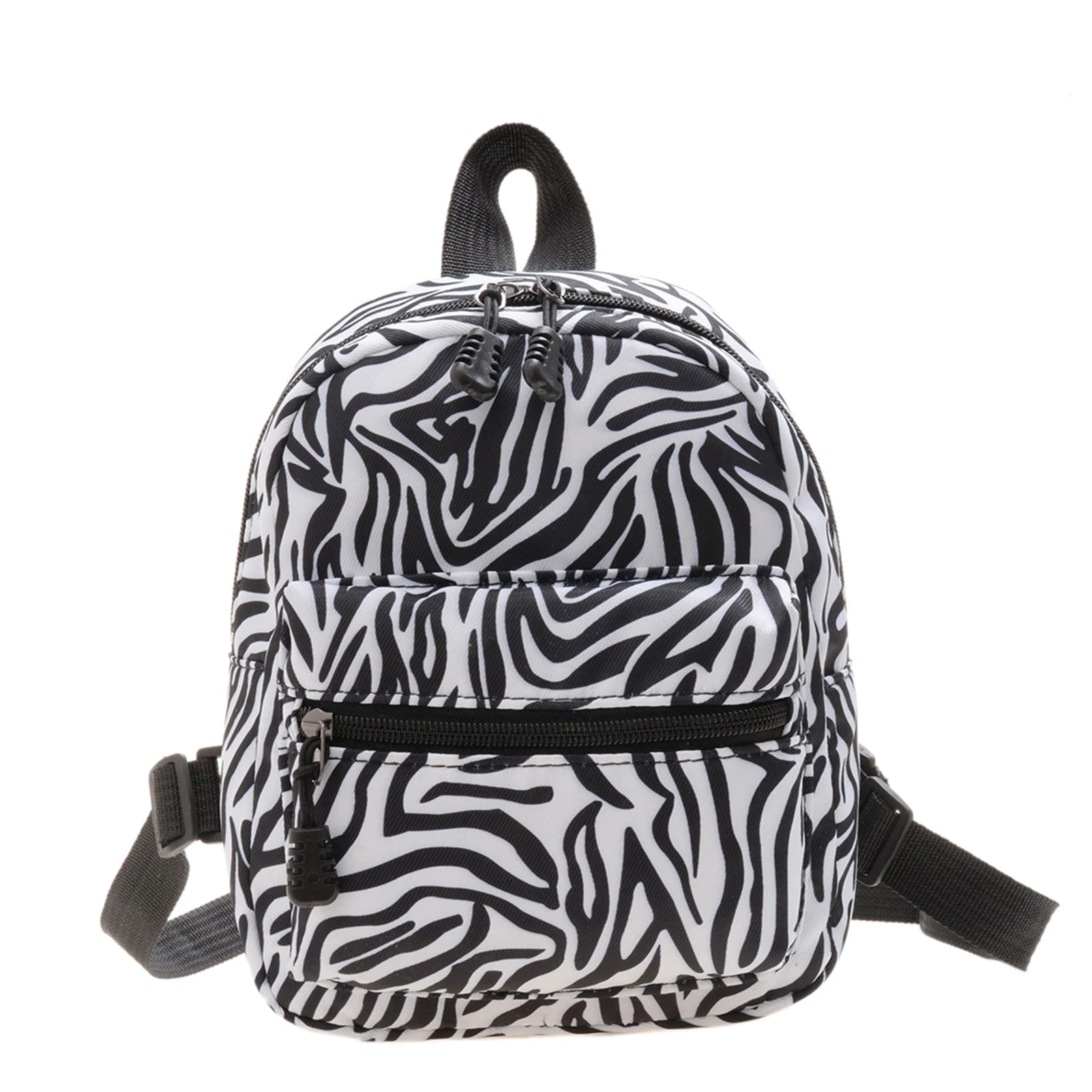 Adjustable Strap Double Zipper Mini Backpack
