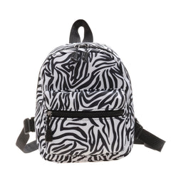 Adjustable Strap Double Zipper Mini Backpack