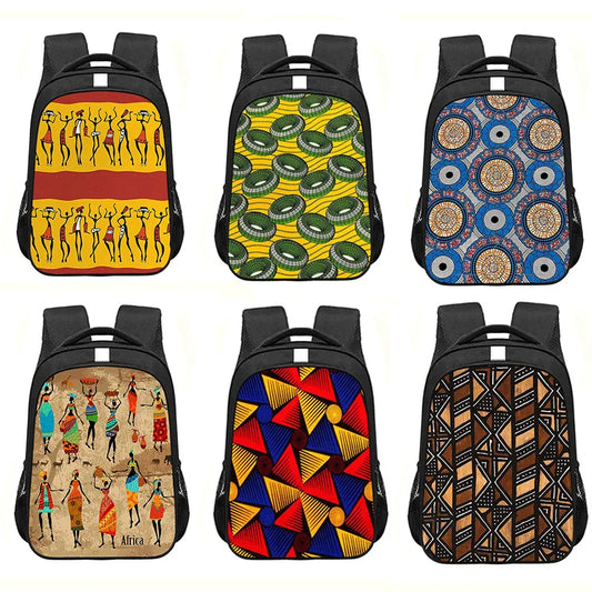 Kids Afro Woman School Backpack Bookbag