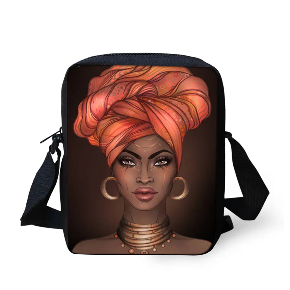 African American Art Girls Shoulder Messenger Bag Crossbody Bag