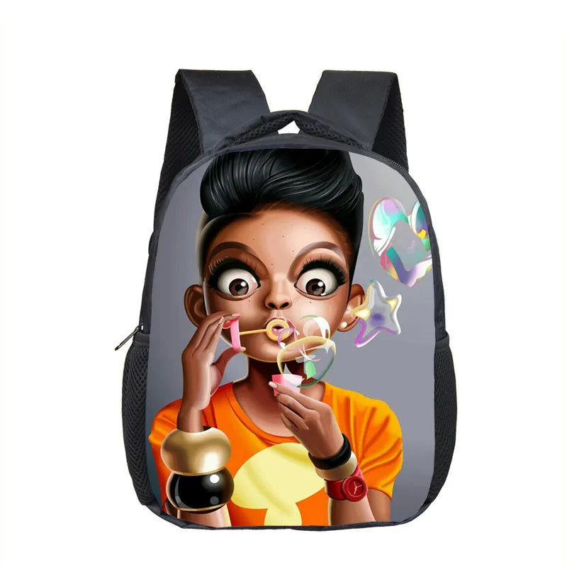 African Girls Kindergarten Schoolbag Children Backpack