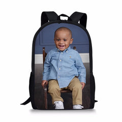 African Boy Pattern Boys School Bags Multifunctional Children's Backpack