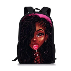 African Girls Book Bag for Student Teenagers Backpack School Supplies