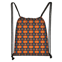African Style Backpack Kids School Bags Drawstring Afro Ladies Print
