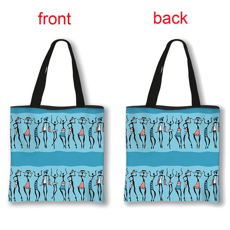 African Women Style Handbag Top-Handle Bags for Shopping Girls
