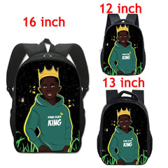 Afro Brown Boy Pattern Backpack Lovely Children School Bag