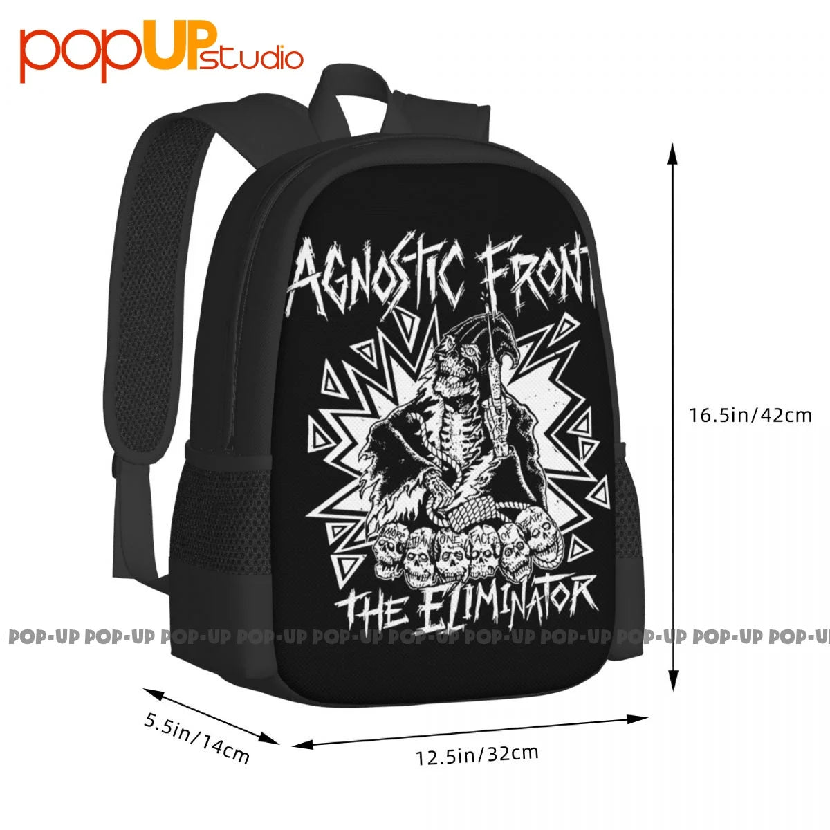 Agnostic Front The Eliminator Backpack Large Capacity Shoe Bag Gym Tote Bag