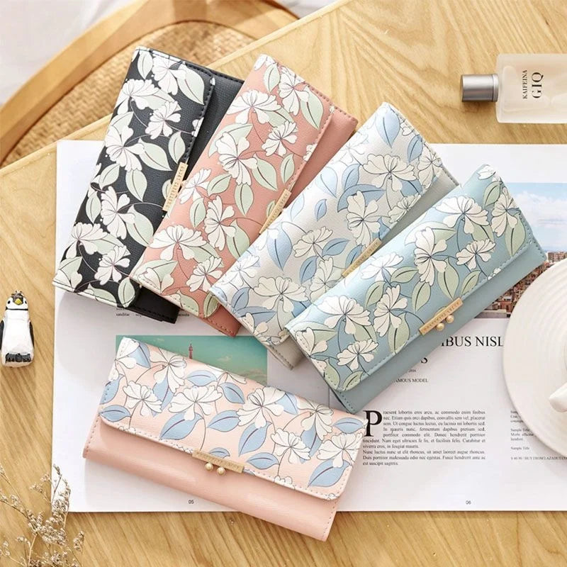 Aibu Women's Long Wallet Zipper Handbag