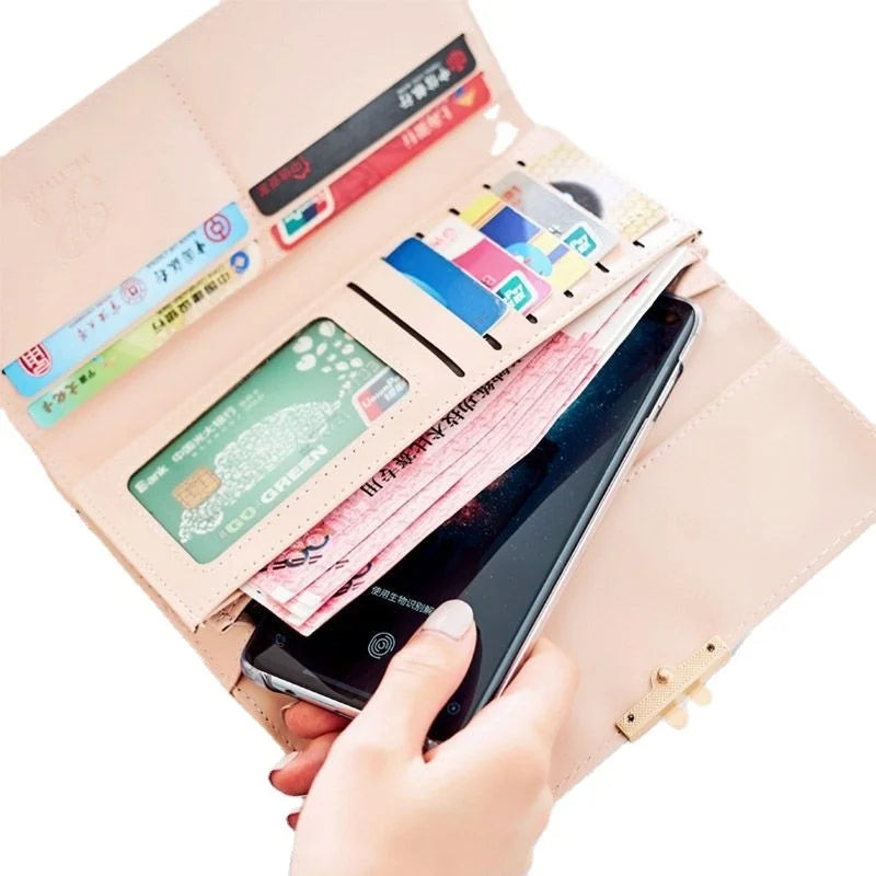 Aibu Women's Long Wallet Zipper Handbag