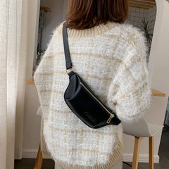 Women's Crossbody Chest Bag PU Leather Waist Bag
