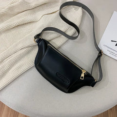 Women's Crossbody Chest Bag PU Leather Waist Bag