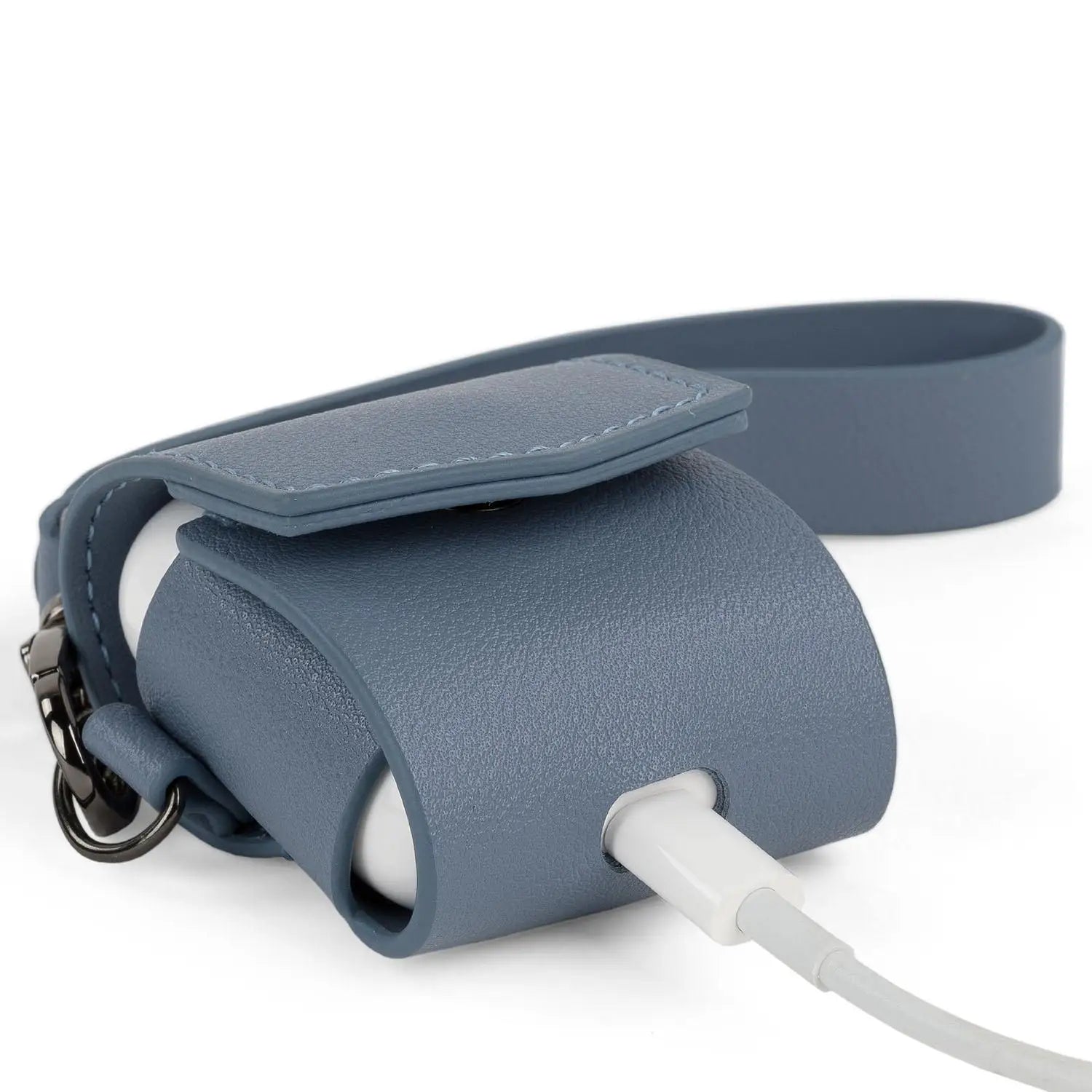 Air Pods Leather Case with 2 in 1 Keychain - Protector Wireless Headset Case