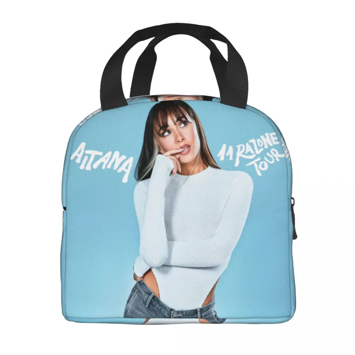Aitana Insulated Lunch Bag for Outdoor Picnic Music Singer Reusable Cooler