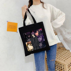Akudama Drive Anime Canvas Bag Goth Punk Large Capacity Ladies Bag Vintage Tote