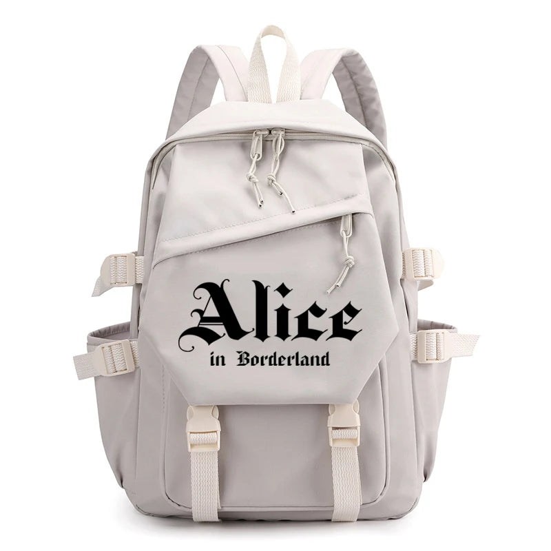 Alice In Borderland Poker Print Schoolbag Harajuku Games Backpack