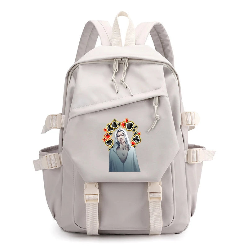 Alice In Borderland Poker Print Schoolbag Harajuku Games Backpack