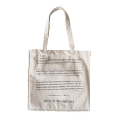 Alice Printed Large Capacity Women Tote Bag Canvas Travel Handbag