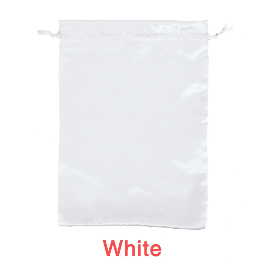 Alileader Silk Satin Drawstring Bag for Packaging Wig/Makeup/Eyelash