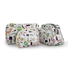 Alirattan Three-Piece Cosmetic Bag Ladies Travel Convenient Storage Bag