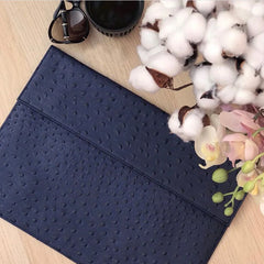 Alirattan Macbook Notebook Clutch Bag Women Ostrich Pattern