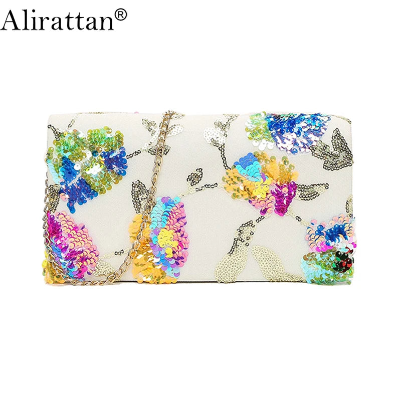 Alirattan Envelope Clutch Bag for Women Ladies Sequins Large Capacity Pouch A276