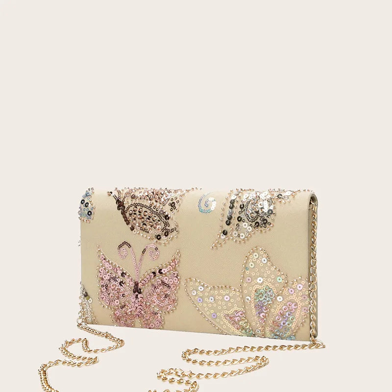 Alirattan Envelope Clutch Bag for Women Ladies Sequins Large Capacity Pouch A276
