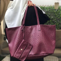 Alirattan PU Leather Shoulder Bag for Women Large Capacity Totes