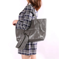 Alirattan PU Leather Shoulder Bag for Women Large Capacity Totes