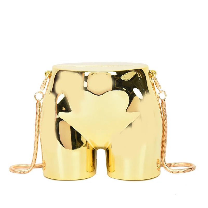 Alirattan Acrylic Chain Shoulder Bag Hip Shape Box Party Purses Lady