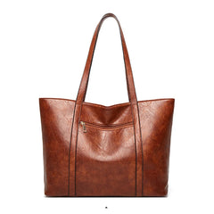 Retro Tassel Rivet Women's Bag Large Capacity Leather Shoulder Bag Handbags