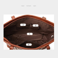 Retro Tassel Rivet Women's Bag Large Capacity Leather Shoulder Bag Handbags