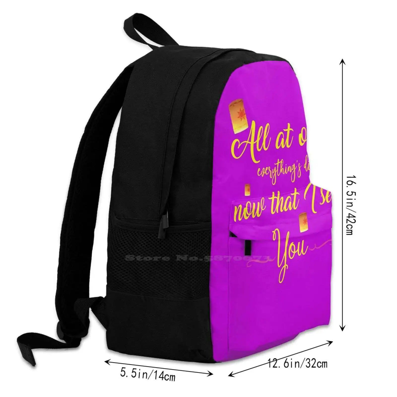 Tangled Lanterns Backpack - Everything's Different Now That I See Yo