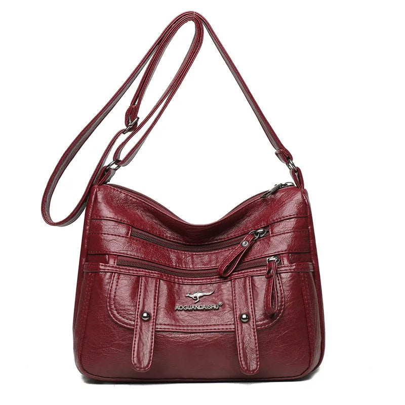 Soft Leather Shoulder Crossbody Bag for Women Sac Messenger Bag