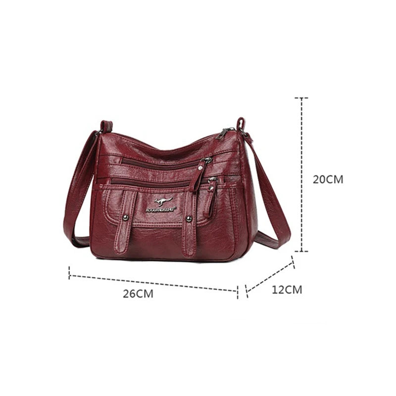 Soft Leather Shoulder Crossbody Bag for Women Sac Messenger Bag
