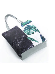Marbling Print Shoulder Bag Large Capacity Lady Shopping Tote