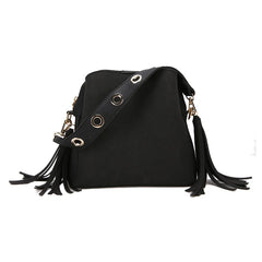 Vintage Tassel Messenger Bag with Scrub PU, All-match Style