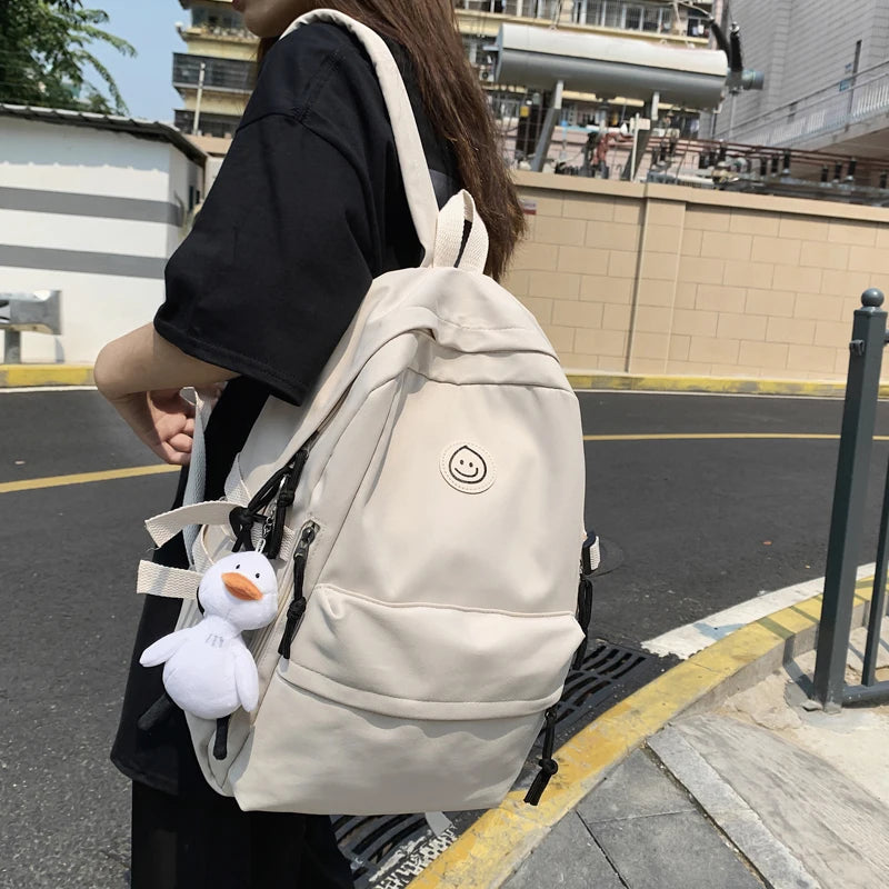 Harajuku Small Backpacks for Women Waterproof Nylon School Bags
