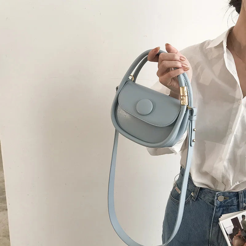 French Niche Portable Saddle Messenger Bag for Women