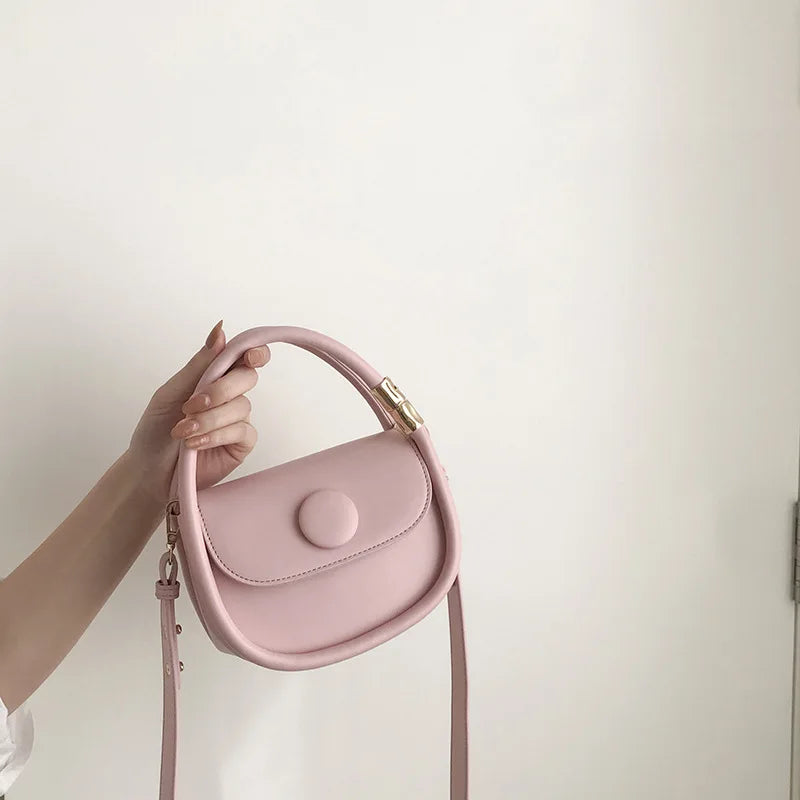 French Niche Portable Saddle Messenger Bag for Women