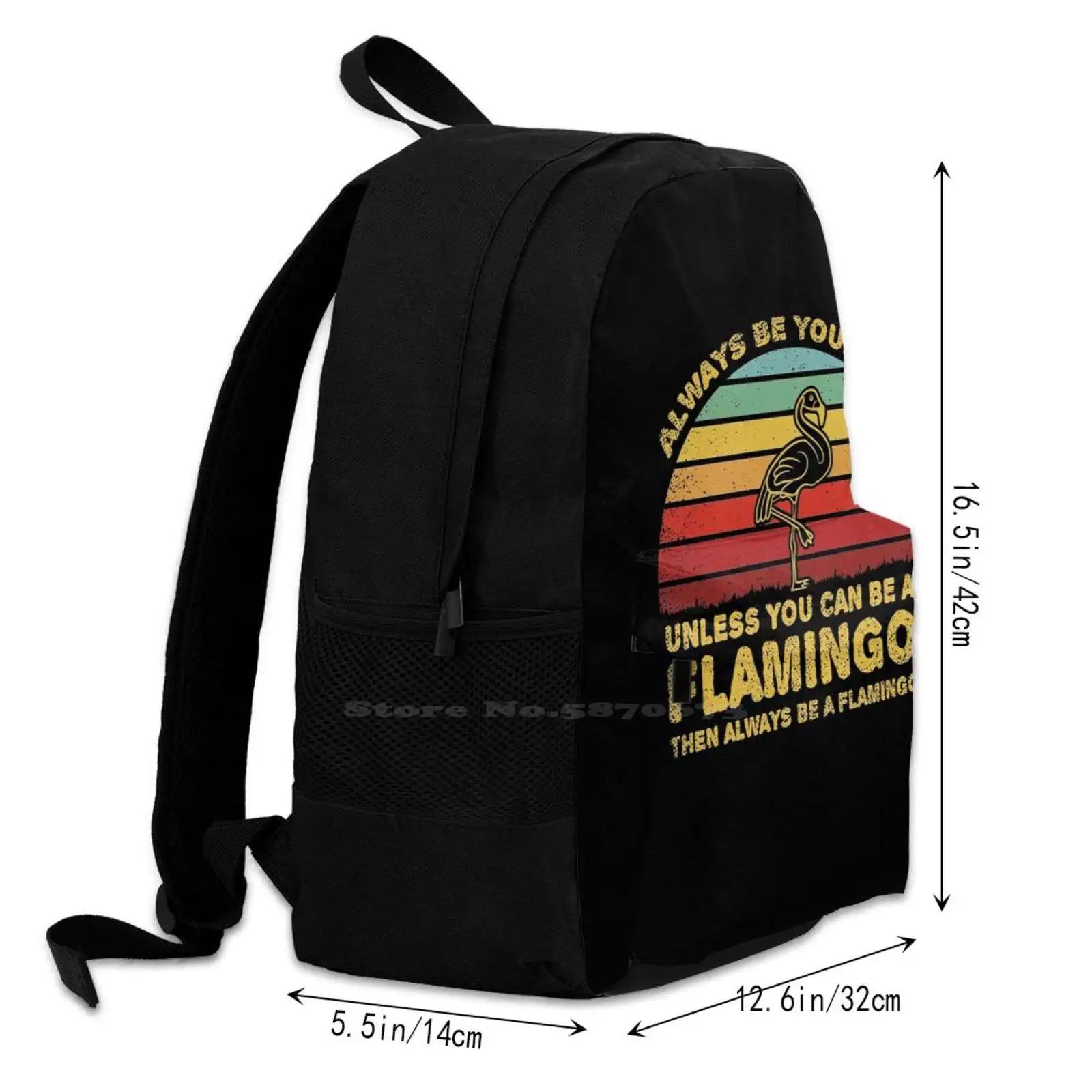 Flamingo Travel Laptop Bagpack - Pink